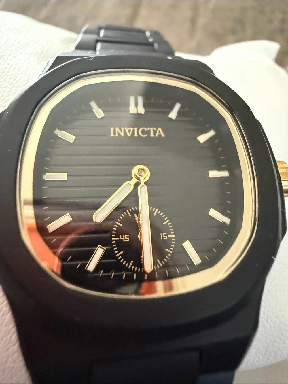 Invicta Women's Black Watch with Gold Accents